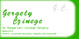 gergely czinege business card